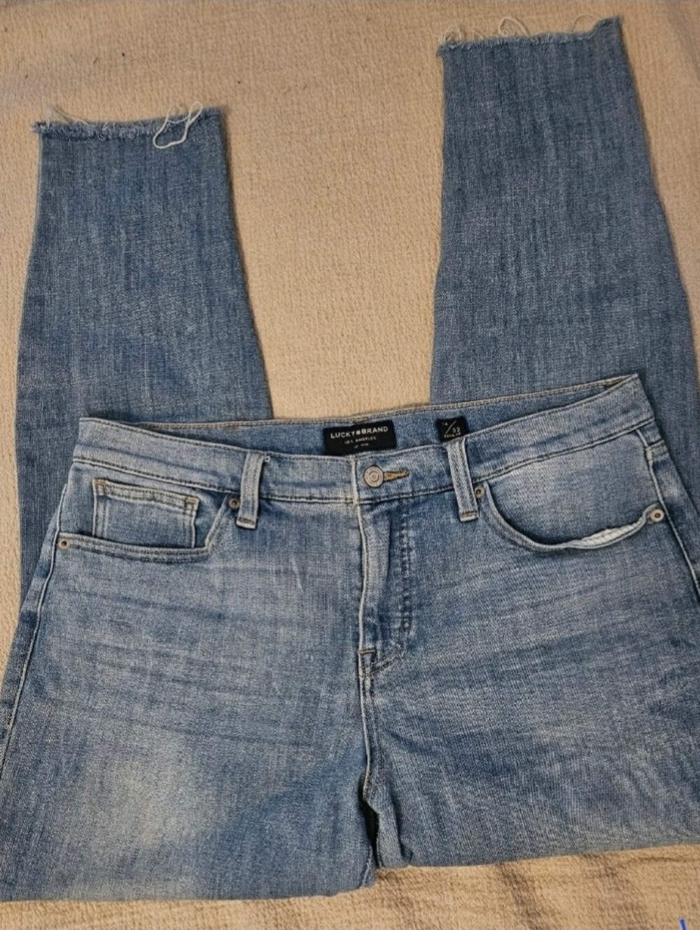 Lucky Brand Ava Mid Rise Super Skinny Women's Blue Jeans Waist 14